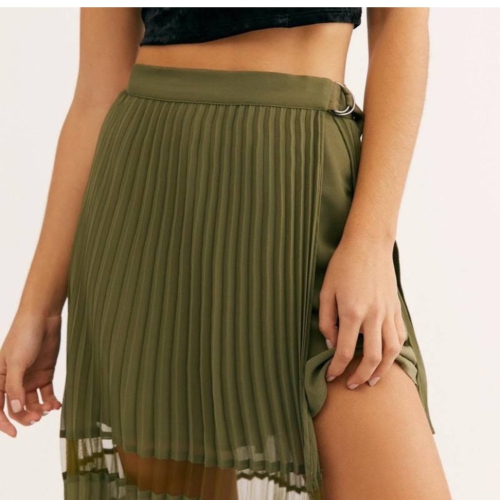 Army Green Free People Skirt